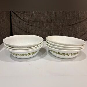 Corelle White Bowls with Green Floral (set of 8)